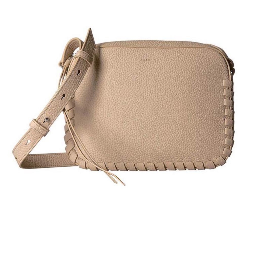 Allsaints Crossbody Kepi Mini beige Leather Messenger Bag
